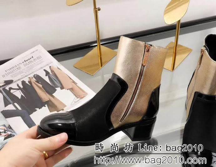 CHANEL香奈兒 官網同步 2018秋冬女神必備 時尚牛皮短靴 QZS2559